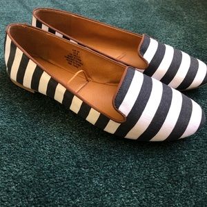 H&M Black and White Striped Flats